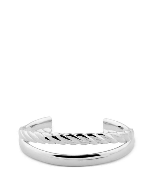Philippe Audibert White Mahela Twisted Cuff Bracelet