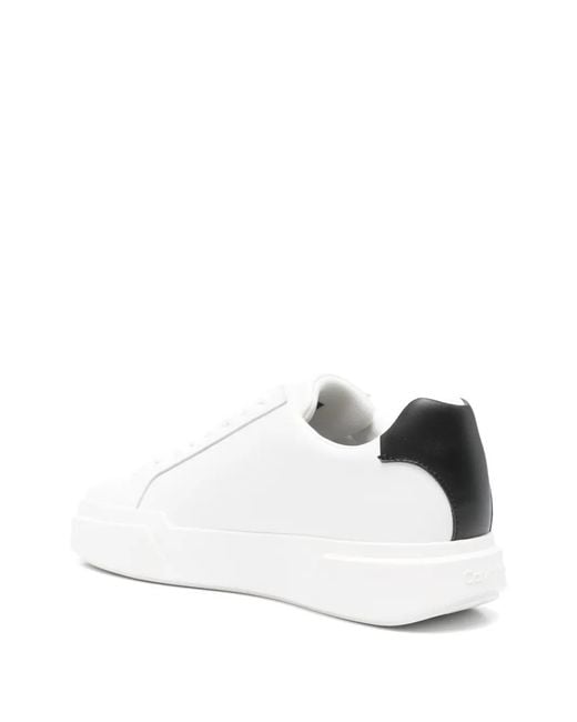 Calvin Klein White Panelled Sneakers for men
