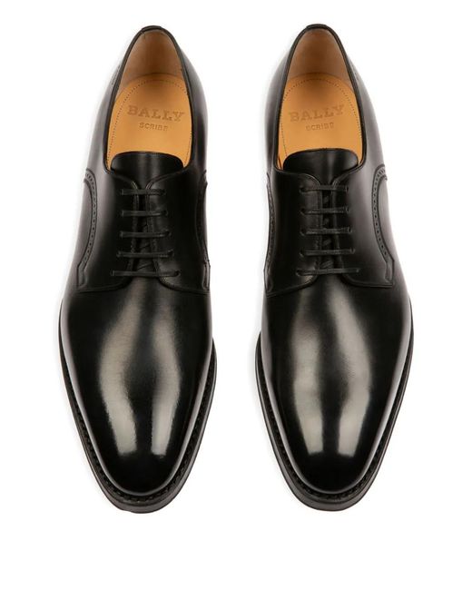 Bally Black Scamardo Brogue-Leather Derby Shoes for men