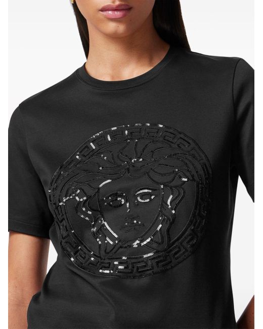 Versace Black Medusa Head Cotton T-shirt
