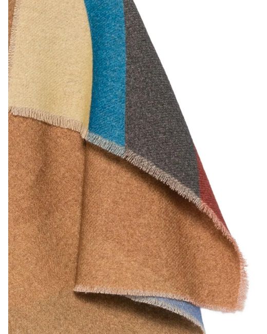 Paul Smith White Swirl Wool Scarf