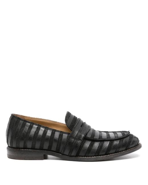 Moma Black Denver Leather Loafers