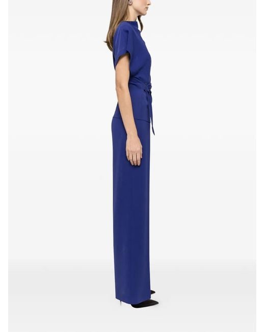 Nissa Blue Draped Top