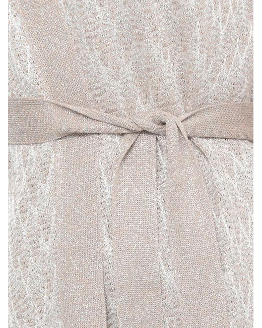 D.exterior White Metallic-Thread Belted Cardigan