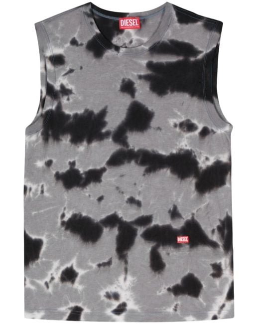 DIESEL T-bisco-n5 Tanktop Met Tie-dye Print in het Gray voor heren