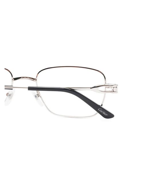 Cartier Natural Rectangle-Frame Glasses for men