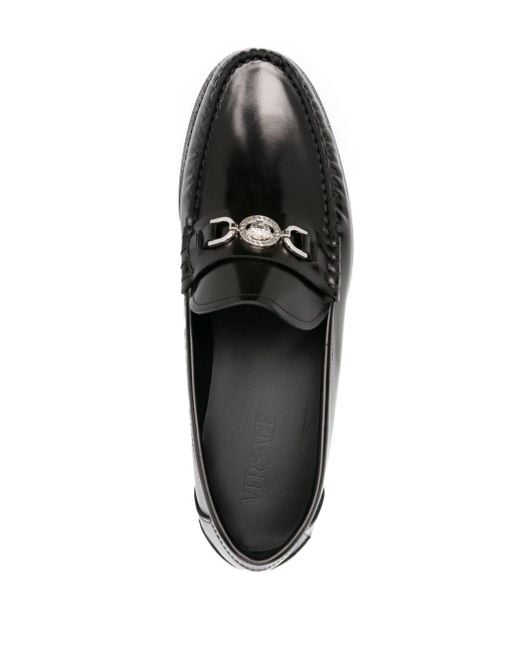 Versace Black Medusa '95 Leather Loafers for men