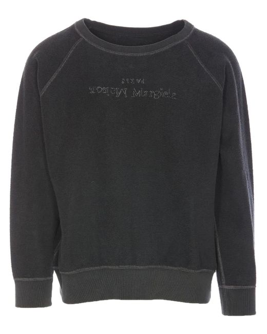 Maison Margiela Sweatshirt Mit Logo-Stickerei in Black für Herren