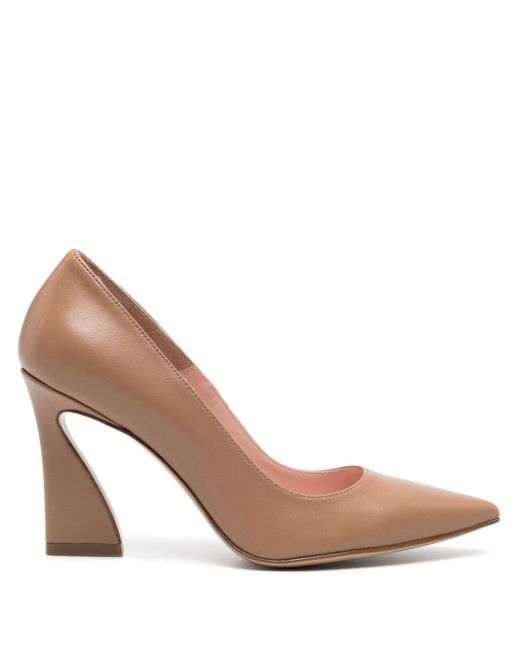 Anna F. Brown 1354 90mm Leather Pumps