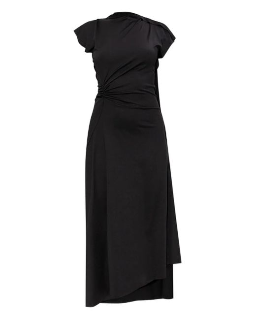 Victoria Beckham アシンメトリー ドレープドレス Black