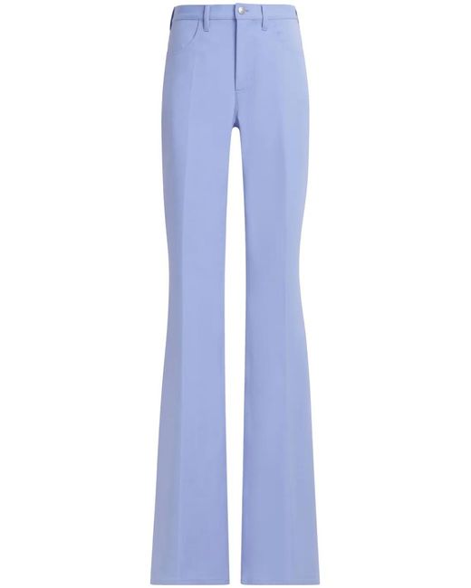 Marni Blue Pressed-Crease Straight-Leg Trousers