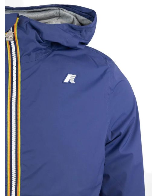 K-Way Blue Hooded Zip Jacket for men