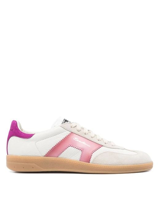Santoni Pink Dbs Oly Sneakers