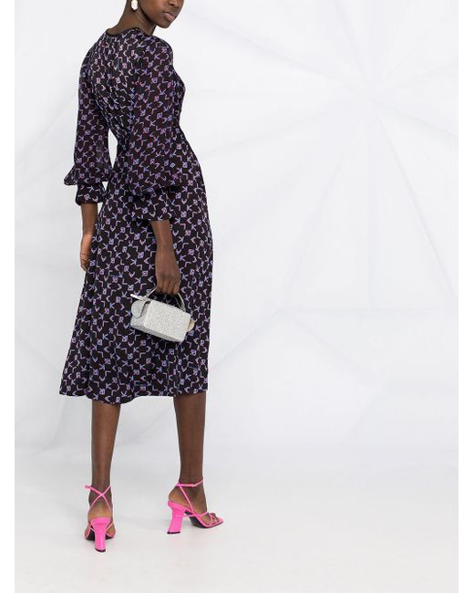karl lagerfeld floral wrap dress
