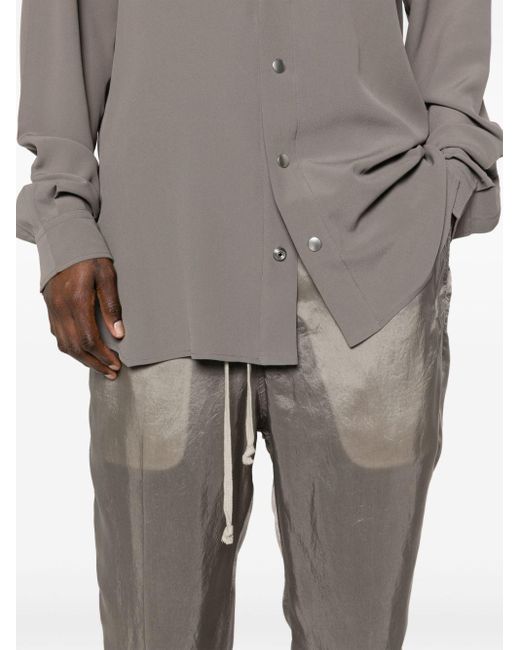 Rick Owens Gray Astaires Cropped-Hose mit hohem Bund