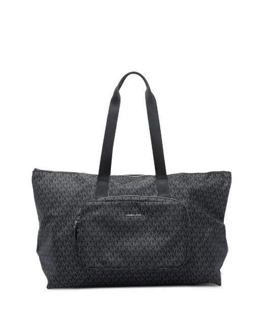 MICHAEL Michael Kors Black Logo-Plaque Tote Bag