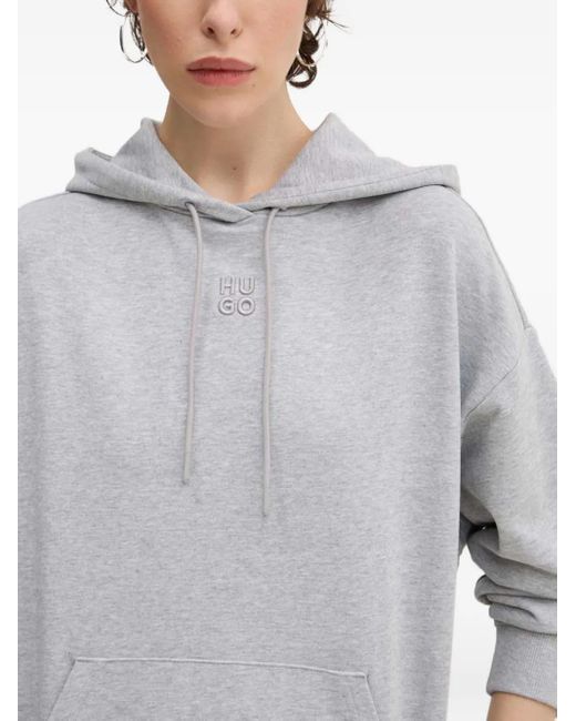 Sudadera con capucha y cordones HUGO de color Gray