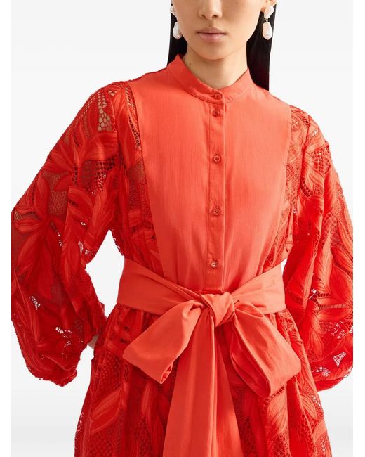 Erdem Floral-Cutwork Embroidered Dress