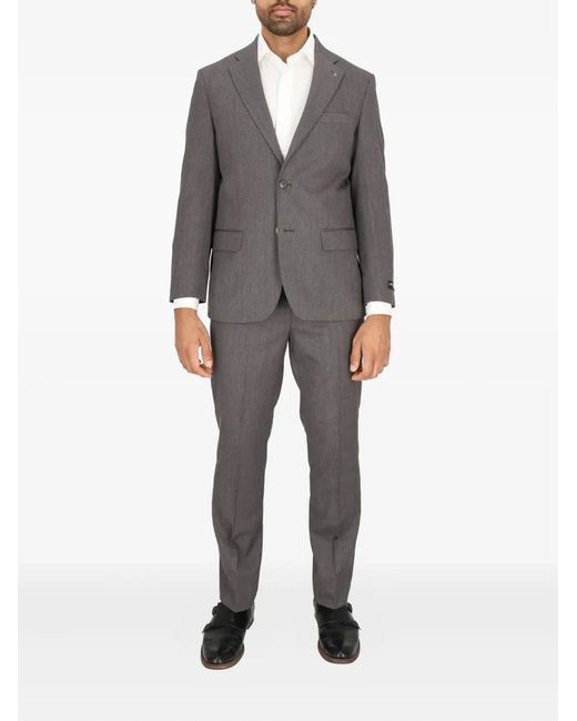 Scotch & Soda Gray Two-Button Single-Breasted Suit for men