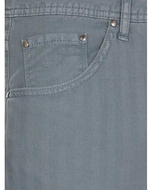 Jacob Cohen Blue Scott Trousers for men