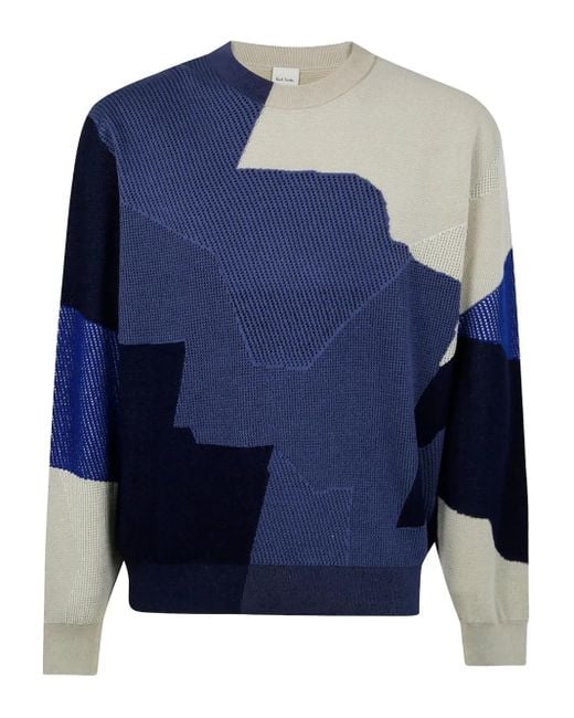 Jersey de canalé Paul Smith de hombre de color Blue