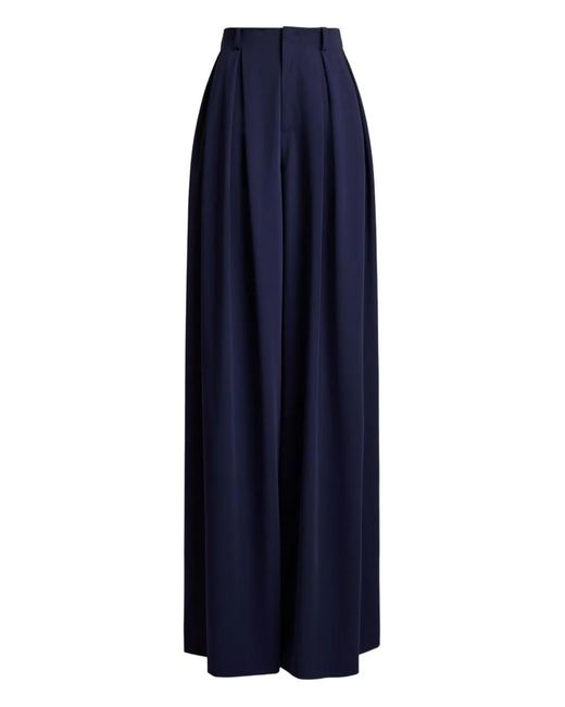 Ralph Lauren Blue Pleated Palazzo Pants