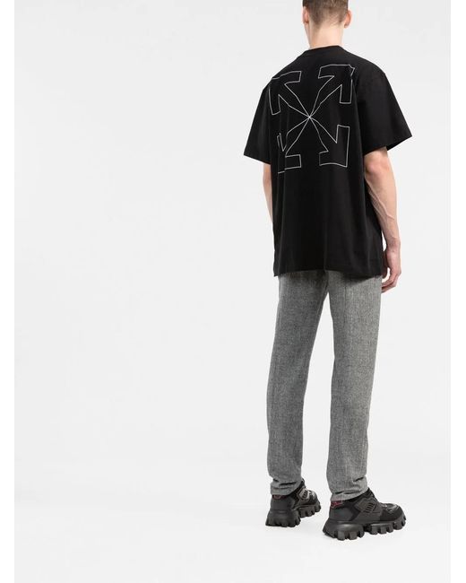 Off-White c/o Virgil Abloh Black Arrows Logo-Print T-Shirt for men