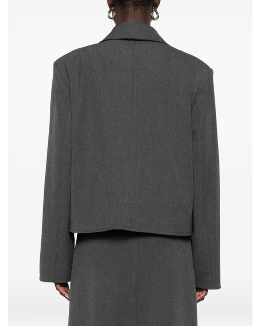 ELEH Gray Double-Breasted Blazer