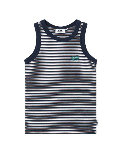 Chocoolate Blue Striped Tank Top
