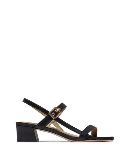 Bernardo White Jinji Buckle Strap Sandals