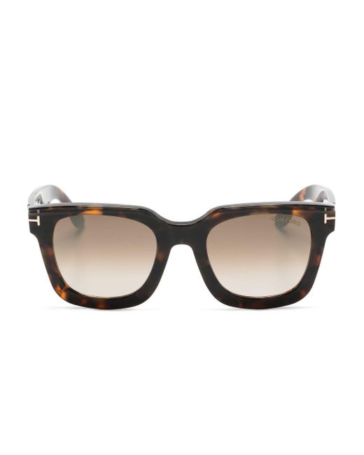 Gafas de sol Leigh-02 con montura cuadrada Tom Ford de color Brown