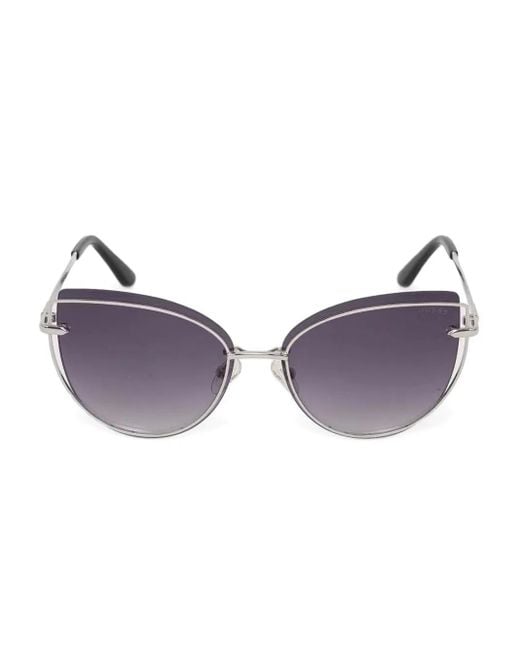 GUESS EYEWEAR Zonnebril Met Cat-Eye Montuur in het Purple