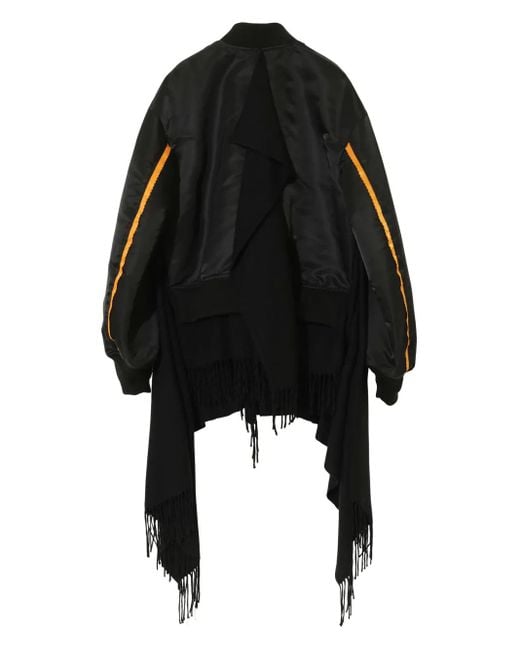 Undercover Black Layered Bomber Jacket