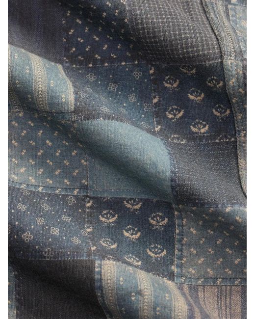 RRL Gray Patchwork Button Jacket for men