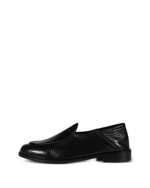 Jacques Soloviere Black Chris Collapsible-Heel Leather Loafers for men