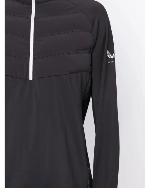 Castore Black Zip-Front Logo-Print Jacket for men