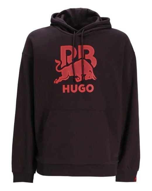 HUGO Black X Racing Bulls Logo Hoodie for men
