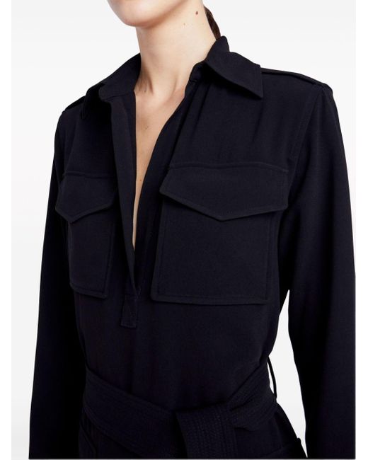 Robe-chemise Vanessa à taille ceinturée Proenza Schouler en coloris Black