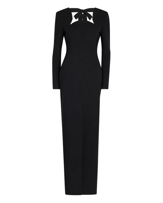 Roksanda Black Zari Crepe Maxi Dress