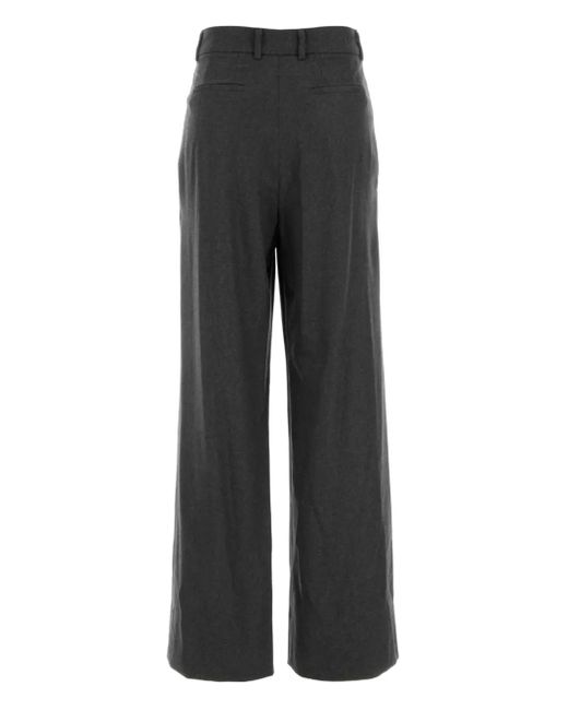 PT Torino Black Pleated Front-Pockets Trousers
