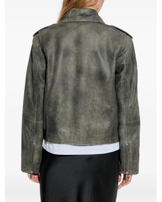 Chaqueta asimétrica con cremallera Gestuz de color Gray