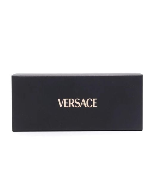 Versace Gray Rectangle-Frame Sunglasses
