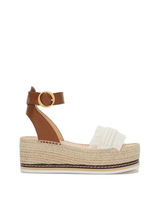 Odissi Natural Espadrilles Lily À Semelle Semi-Compensée