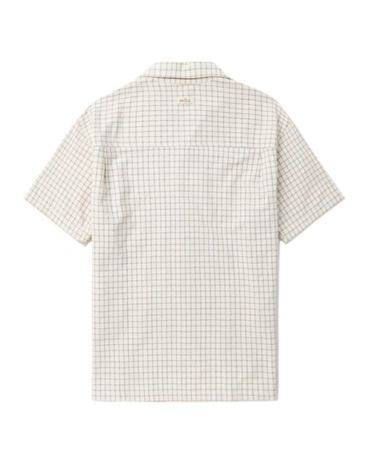 Drole de Monsieur Natural Check-pattern Short-sleeved Shirt for men