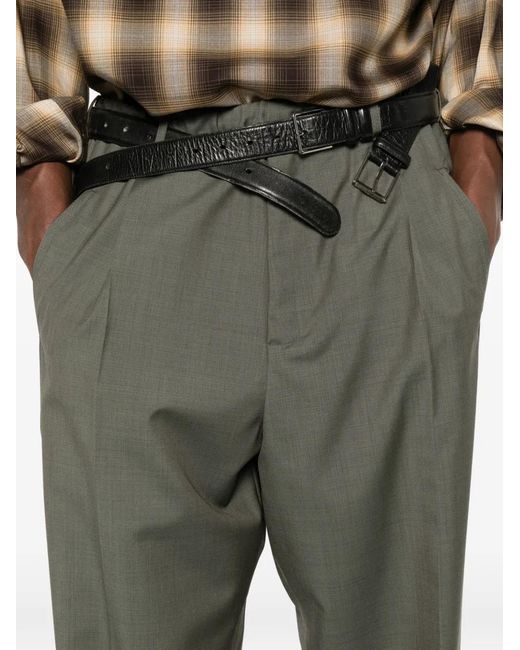 Magliano Gray Drawstring-Fastening Trousers