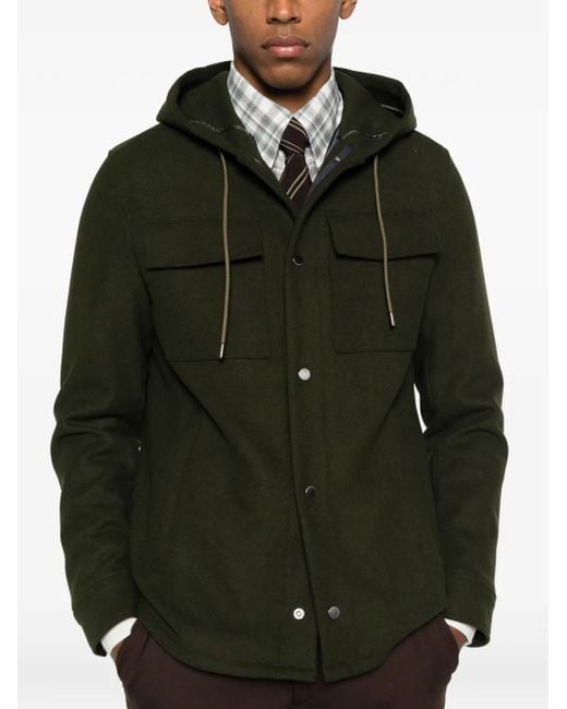 Manuel Ritz Green Hooded Pocket Jacket for men