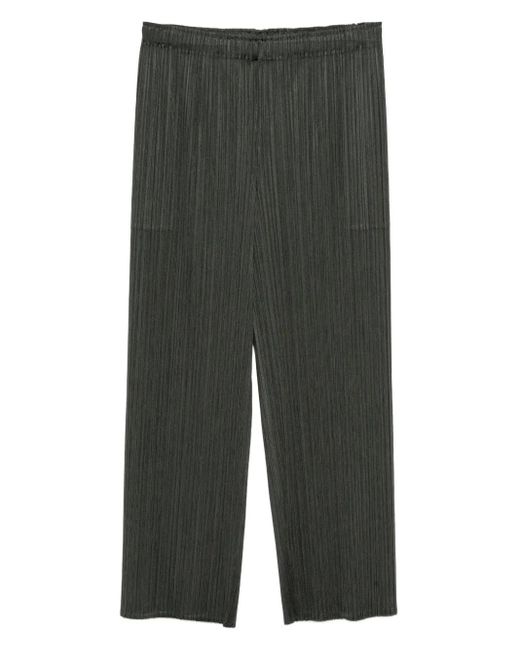 Pleats Please Issey Miyake Green Mc June Pleated Trousers