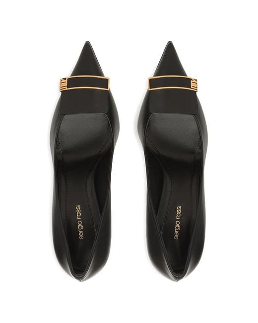 Sergio Rossi Black Tone Detail Pumps