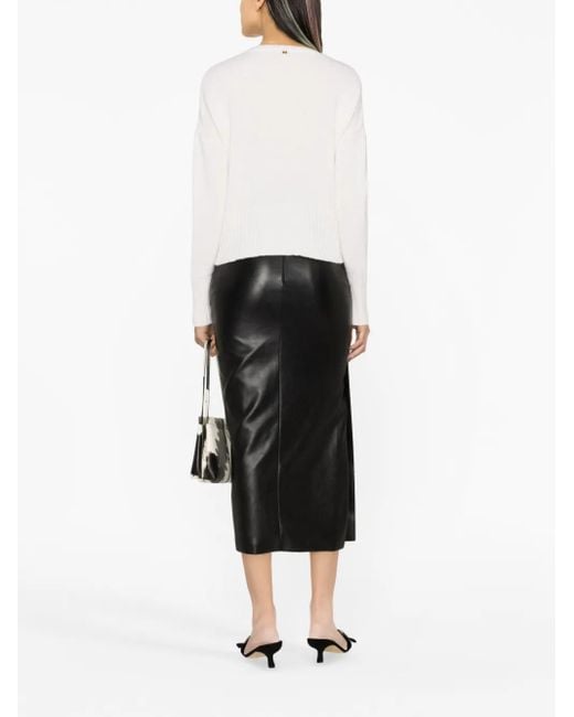 Pinko White Blended Sweater