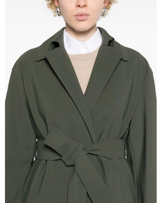 Harris Wharf London Green Belted Double-breasted Coat